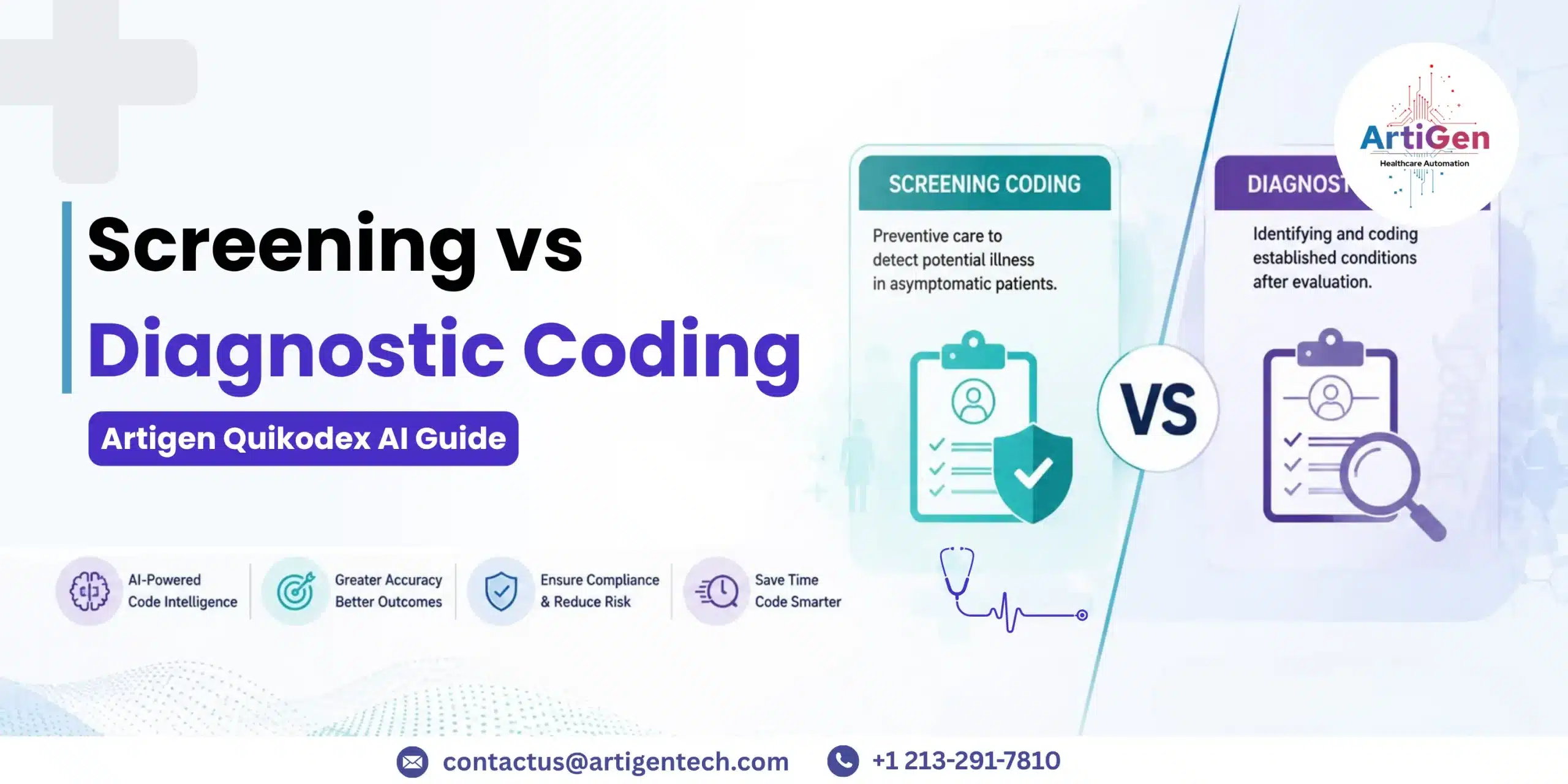 Screening vs Diagnostic Coding Artigen Quikodex AI Guide