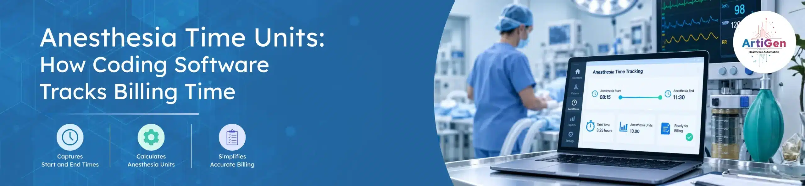anesthesia time units vs OR time in anesthesia coding software