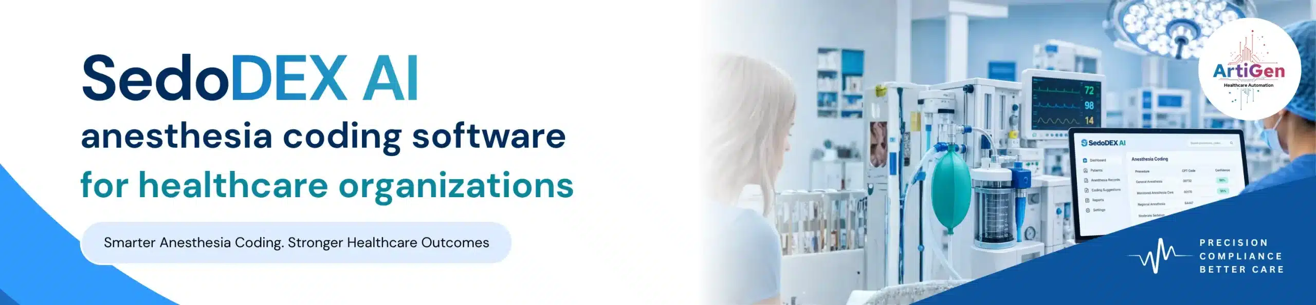 SedoDEX AI anesthesia coding software for healthcare organizations